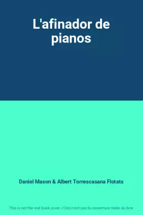 Couverture du produit · L'afinador de pianos
