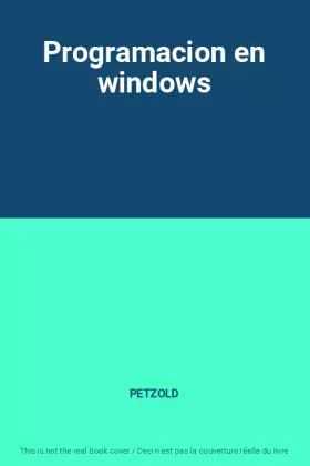 Couverture du produit · Programacion en windows