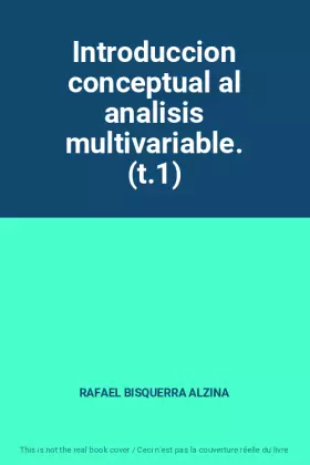 Couverture du produit · Introduccion conceptual al analisis multivariable. (t.1)