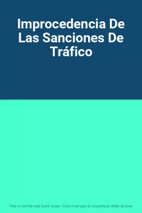 Couverture du produit · Improcedencia De Las Sanciones De Tráfico