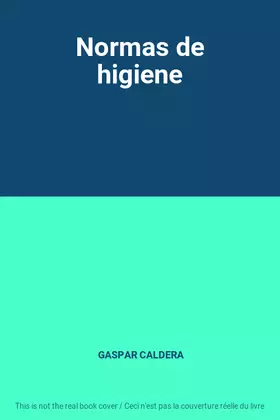 Couverture du produit · Normas de higiene