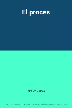 Couverture du produit · El proces