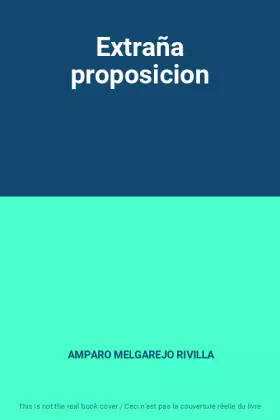 Couverture du produit · Extraña proposicion