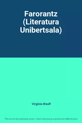 Couverture du produit · Farorantz (Literatura Unibertsala)