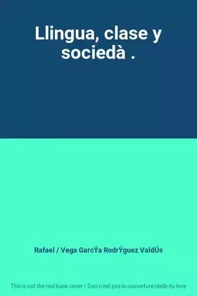 Couverture du produit · Llingua, clase y sociedà .