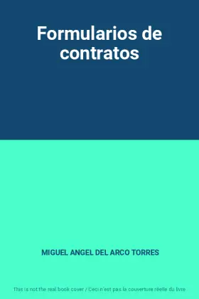 Couverture du produit · Formularios de contratos