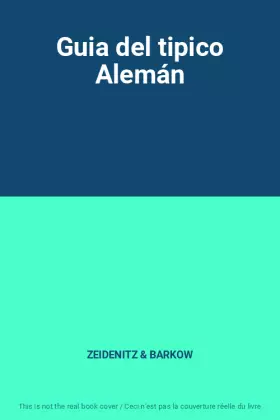 Couverture du produit · Guia del tipico Alemán
