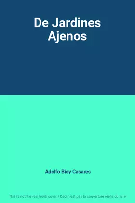 Couverture du produit · De Jardines Ajenos