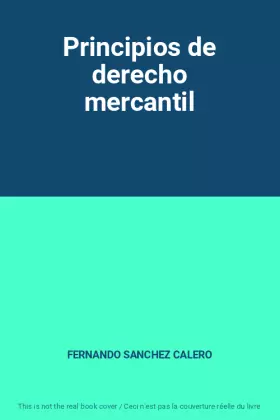 Couverture du produit · Principios de derecho mercantil