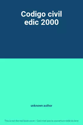 Couverture du produit · Codigo civil edic 2000