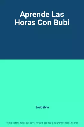 Couverture du produit · Aprende Las Horas Con Bubi