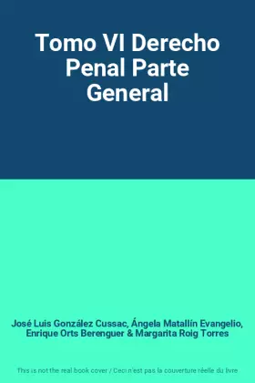 Couverture du produit · Tomo VI Derecho Penal Parte General