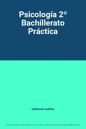 Couverture du produit · Psicología 2º Bachillerato Práctica