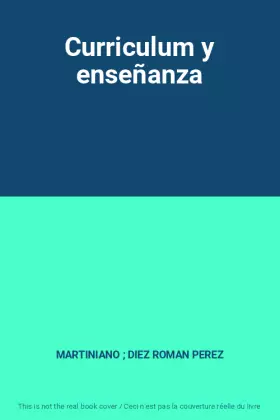 Couverture du produit · Curriculum y enseñanza