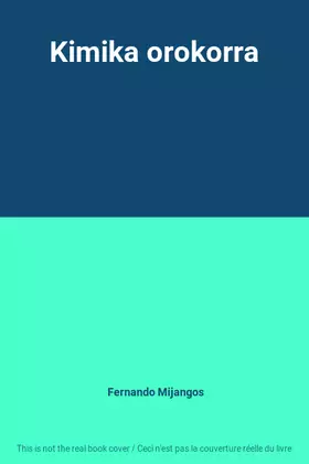 Couverture du produit · Kimika orokorra