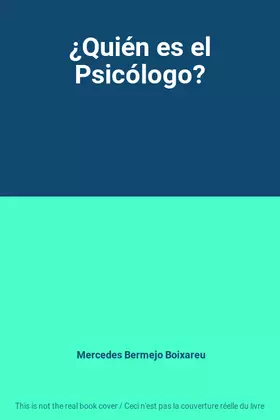 Couverture du produit · ¿Quién es el Psicólogo?
