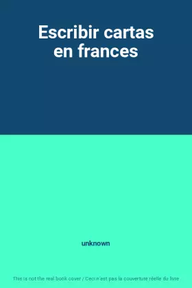 Couverture du produit · Escribir cartas en frances