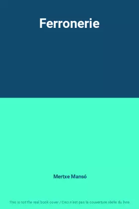 Couverture du produit · Ferronerie