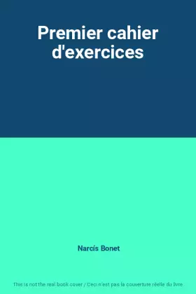 Couverture du produit · Premier cahier d'exercices