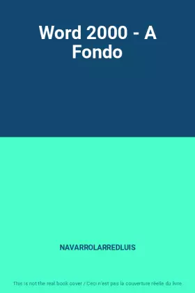 Couverture du produit · Word 2000 - A Fondo