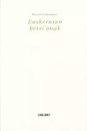 Couverture du produit · Euskeraren Berri Onak (Euskera (hiria))