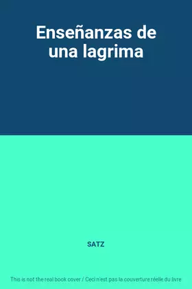 Couverture du produit · Enseñanzas de una lagrima