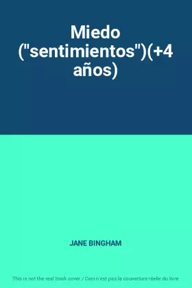 Couverture du produit · Miedo ("sentimientos")(+4 años)