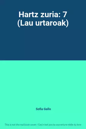 Couverture du produit · Hartz zuria: 7 (Lau urtaroak)