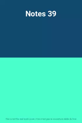 Couverture du produit · Notes 39