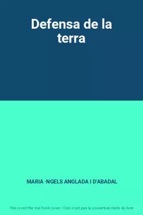 Couverture du produit · Defensa de la terra