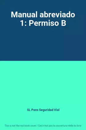 Couverture du produit · Manual abreviado 1: Permiso B