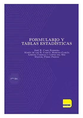 Couverture du produit · FORMULARIO Y TABLAS ESTADÍSTICAS