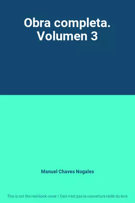 Couverture du produit · Obra completa. Volumen 3