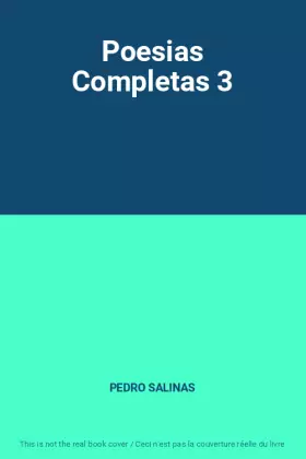 Couverture du produit · Poesias Completas 3