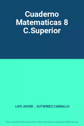 Couverture du produit · Cuaderno Matematicas 8 C.Superior