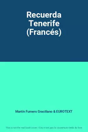 Couverture du produit · Recuerda Tenerife (Francés)