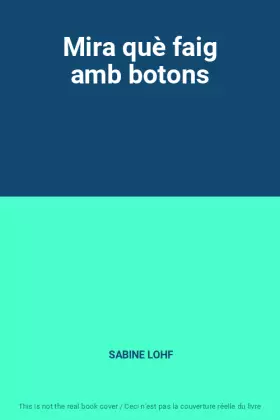 Couverture du produit · Mira què faig amb botons