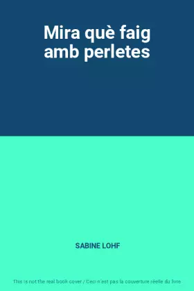 Couverture du produit · Mira què faig amb perletes