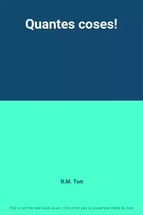 Couverture du produit · Quantes coses!