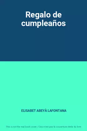 Couverture du produit · Regalo de cumpleaños