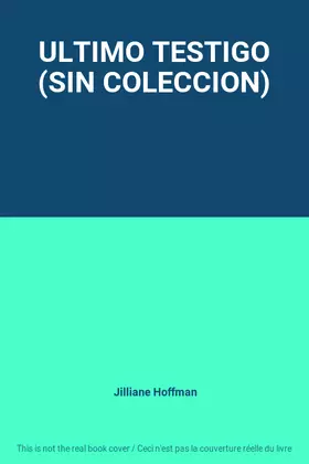 Couverture du produit · ULTIMO TESTIGO (SIN COLECCION)