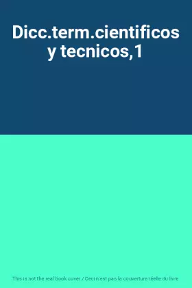 Couverture du produit · Dicc.term.cientificos y tecnicos,1