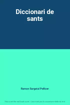 Couverture du produit · Diccionari de sants