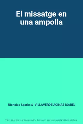 Couverture du produit · El missatge en una ampolla
