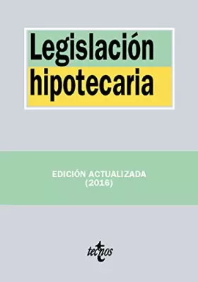 Couverture du produit · Legislación hipotecaria