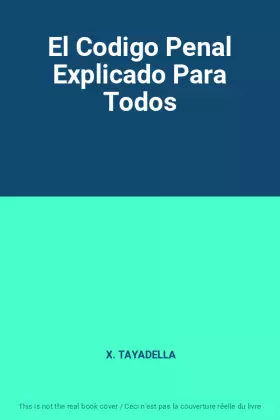 Couverture du produit · El Codigo Penal Explicado Para Todos