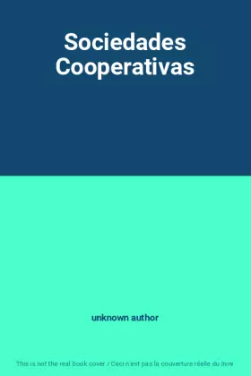 Couverture du produit · Sociedades Cooperativas