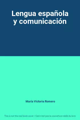 Couverture du produit · Lengua española y comunicación