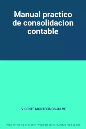 Couverture du produit · Manual practico de consolidacion contable