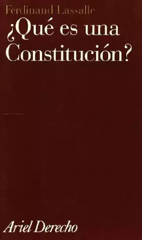 Couverture du produit · ¿Qué es una Constitución?: 1 (ZAPPC2)